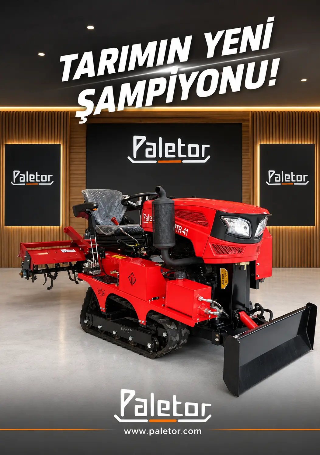 Paletor PTR-41 41 HP paletli traktör